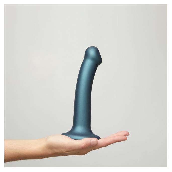 DILDO MONO DENSITE METALLIC SHINE BLEU T.M