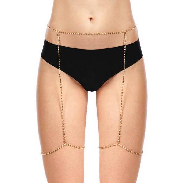 PORTE-JARRETELLES STRASS DORÉ