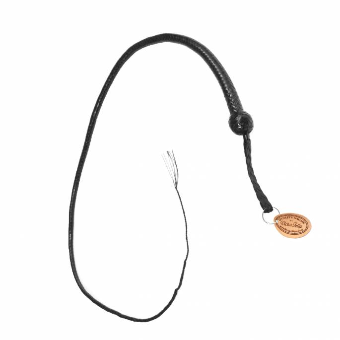 FOUET EN CUIR 16 LANIERES NOIR