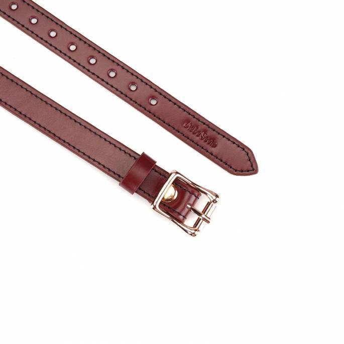 BANDEAU RÉGLABLE CUIR "RED WINE"
