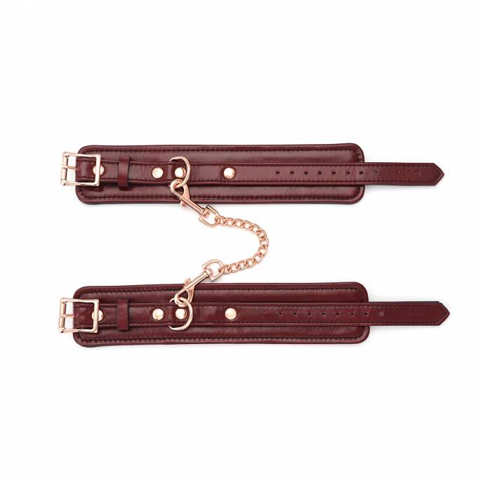 CHEVILLÈRES CUIR "RED WINE"