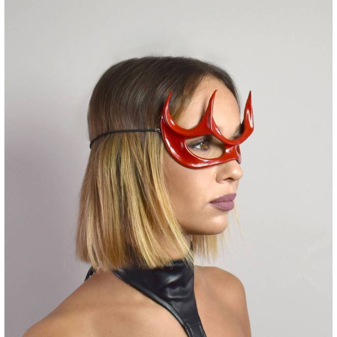 MASQUE CUIR FLAMME ROUGE