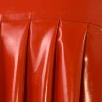 MINI SKIRT LATEX PLEATED RED