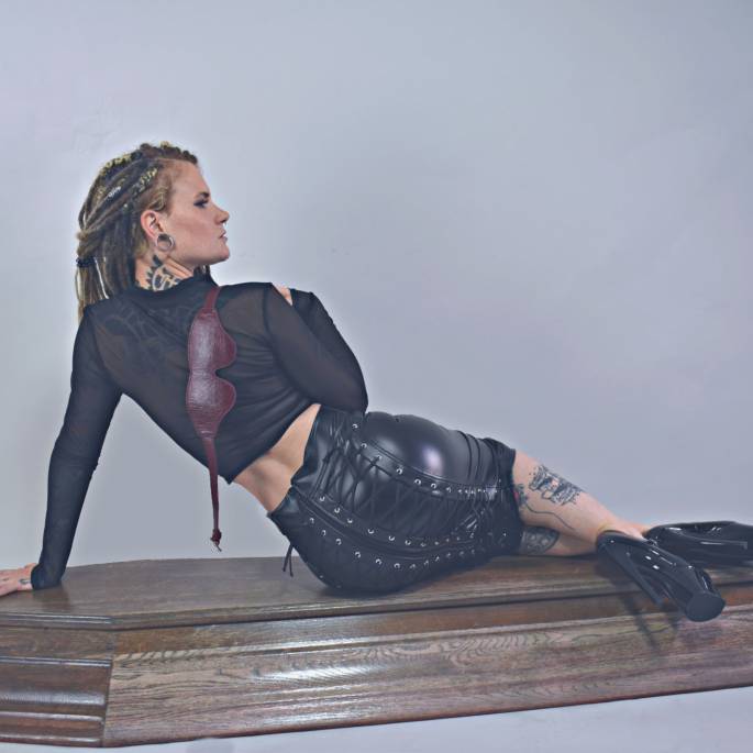 BANDEAU RÉGLABLE CUIR "RED WINE"