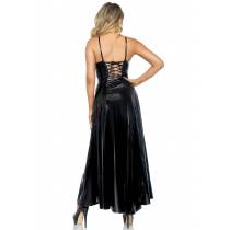 ROBE LONGUE VINYLE LACET DOS