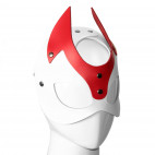 DEMONIA LEDER MASKE WEISS/ROT