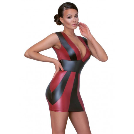 KLEID MIT DEKOLLETÉ BI COLOR