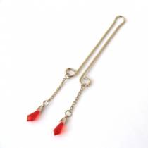 LIPPENZANGE MIT ROTEN STRASSSTEINEN
