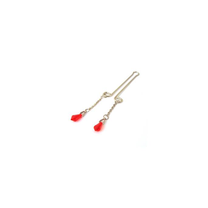 LIPPENZANGE MIT ROTEN STRASSSTEINEN