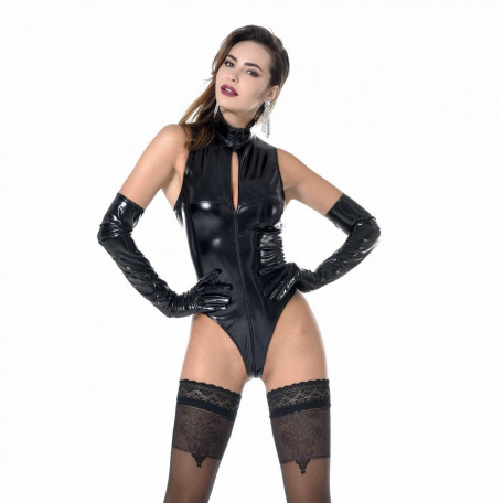 BODYSTRING AUS VINYL SCHWARZ MANON