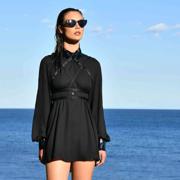 EMILIA BLUSE CREPE SCHWARZ