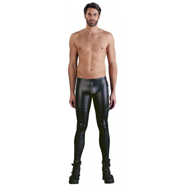SCHMALE WETLOOK-HOSE