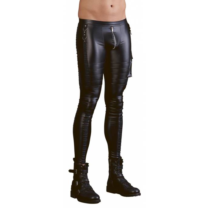 SCHMALE WETLOOK-HOSE