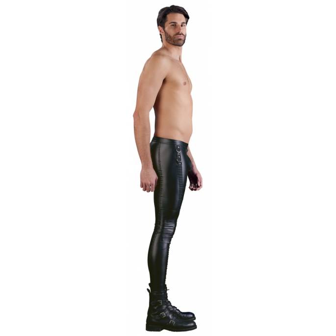 SCHMALE WETLOOK-HOSE