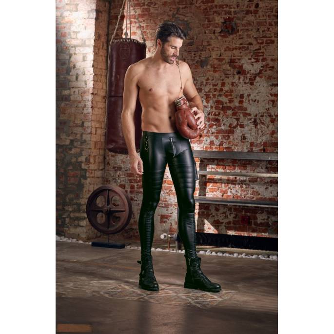 SCHMALE WETLOOK-HOSE