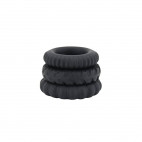 LOT 3 MINI COCKRINGS SILICONE NOIR