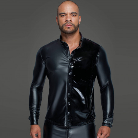 HEMD AUS ZWEI MATERIALIEN