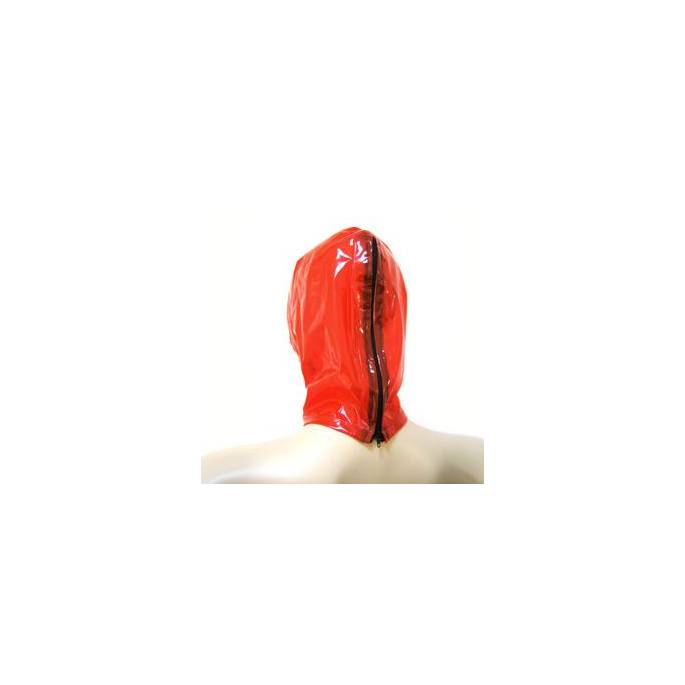TRANSPARENT RED PLASTIC HOOD