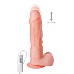 Vibrating suction cup dildo