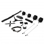 KIT BONDAGE SM DÉBUTANTS NOIR 12PCS