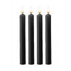 LOT 4 BOUGIES PARAFFINE LONGUES NOIR