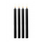 LOT 4 BOUGIES PARAFFINE LONGUES NOIR