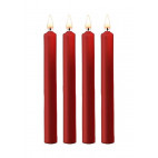 SET 4 PARAFFINKERZEN LANG ROT
