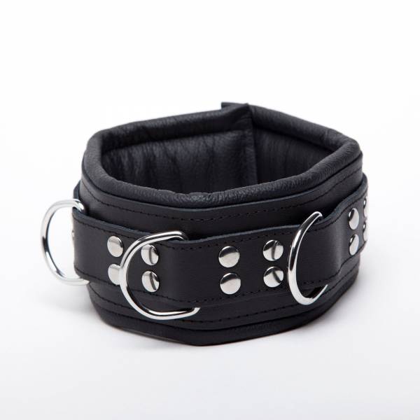 HALSBAND AUS SCHWARZEM LEDER 8 CM