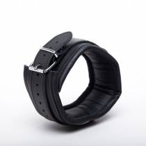 COLLAR DE CUERO NEGRO 8 CM