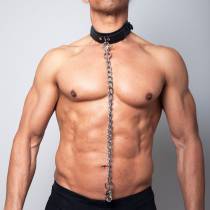 FEINES SCHWARZES LEDERHALSBAND BASIC