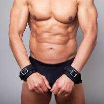 PADLOCKABLE SILICONE HANDCUFFS