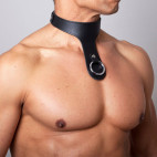 HALSBAND AUS SCHWARZEM LEDER - HISTOIRE D'EAU