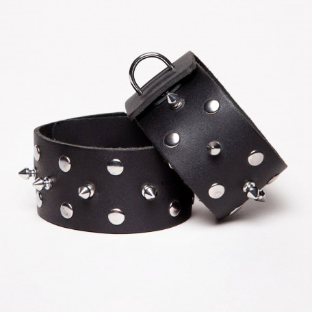 PADLOCKABLE LEATHER ANKLE CUFFS
