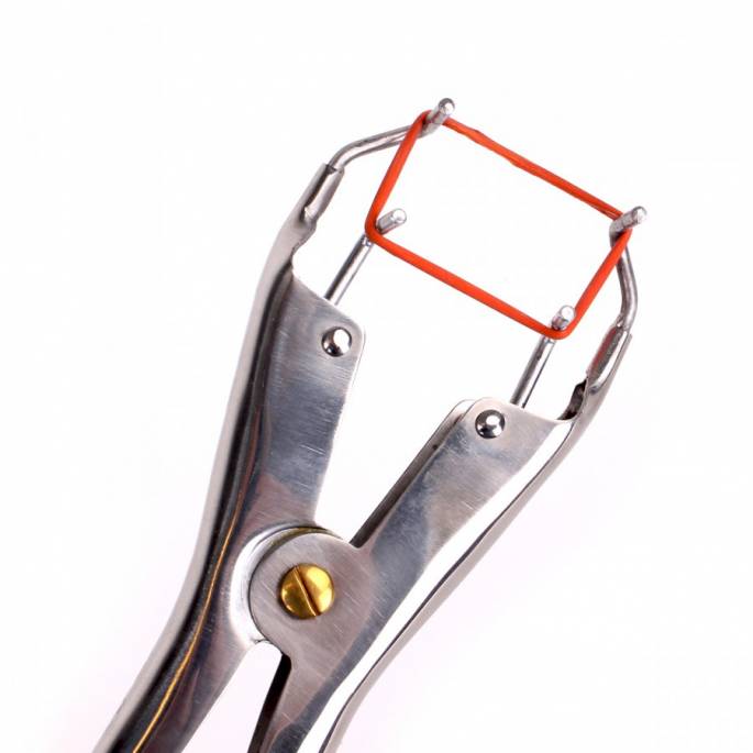PINCE POUR ÉLASTIQUES DE TORTURE + ÉLASTIQUES