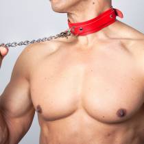 HALSBAND AUS FEINEM ROTEM LEDER BASIC