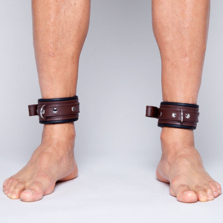 chevillières cuir marron