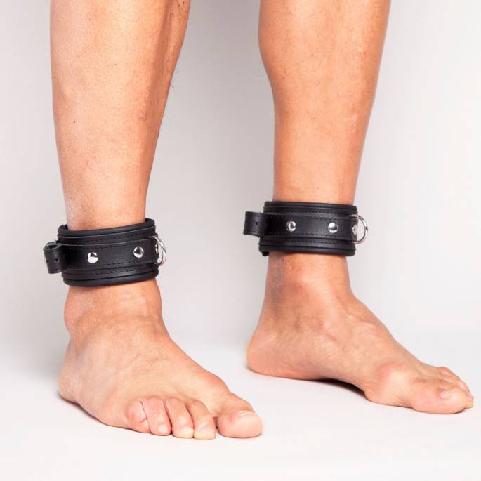 Chevillières cuir noir