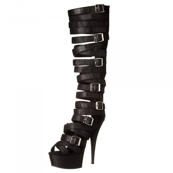 SCHWARZ-WEISSE VINYLHOSE