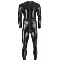 SCHWARZER LATEX-CATSUIT FÜR MÄNNER
