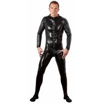 SCHWARZER LATEX-CATSUIT FÜR MÄNNER