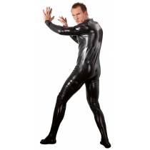 SCHWARZER LATEX-CATSUIT FÜR MÄNNER