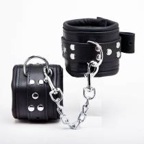 POLSINI IN PELLE NERA DA 8 CM