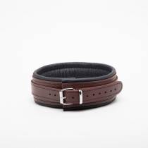 Collier cuir marron