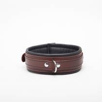 Collier cuir marron