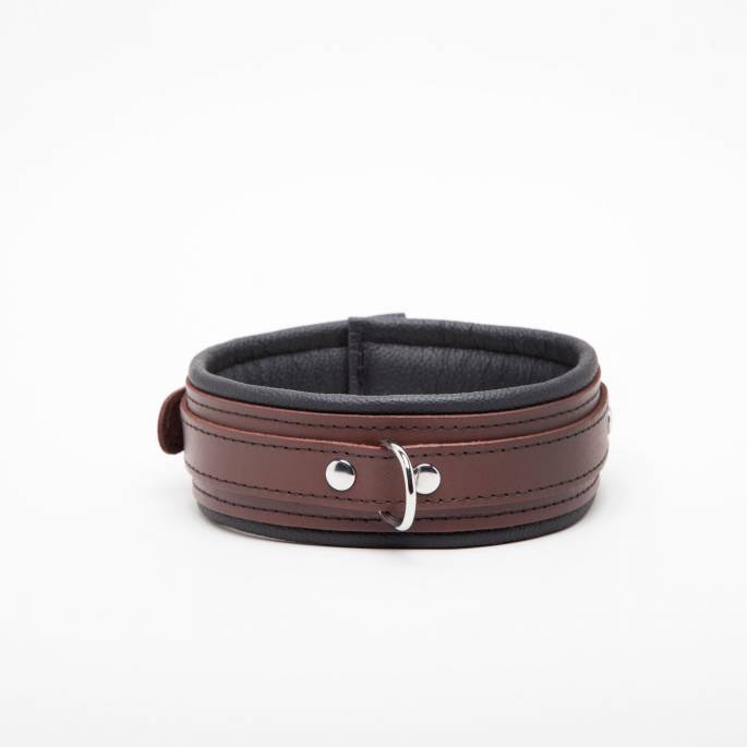 Collier cuir marron