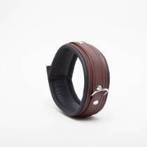 Collier cuir marron