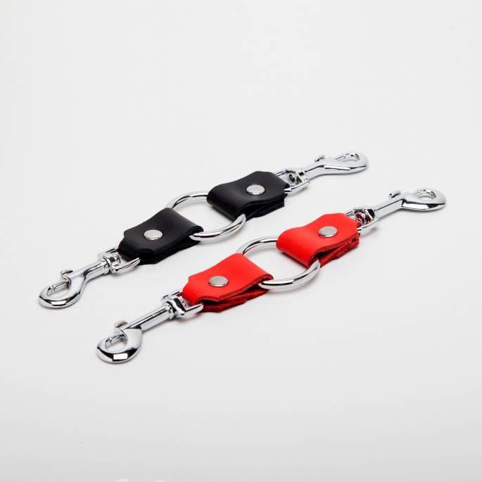 RING 2 LEDERKARABINER SCHWARZ