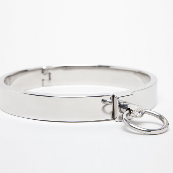 COLLIER LUXE STAINLESS + STRASS (SIZE 16)