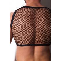 CROP TOP RÉSILLE+WETLOOK HOMME