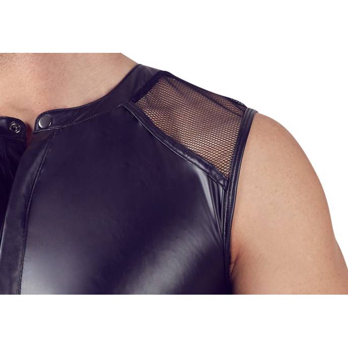 ÄRMELLOSES SHIRT SCHULTERFREI NETZ